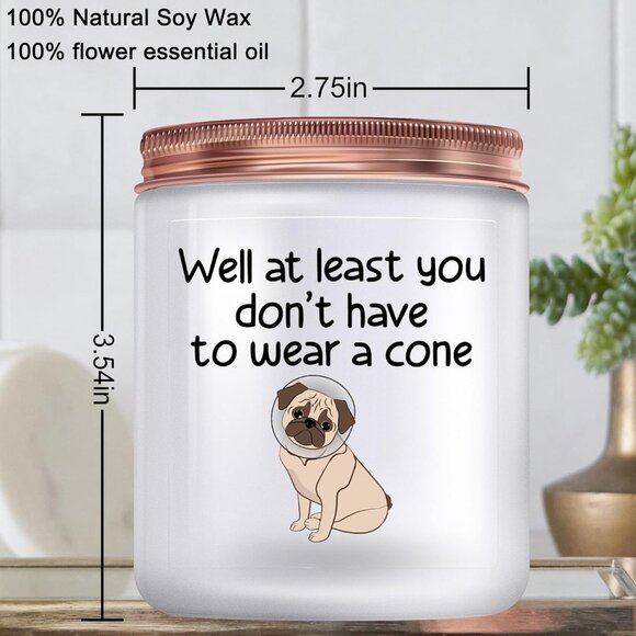Candle -  'Well at Least You Don't Have to Wear a Cone' - Humorous Get Well Gift - Picture 5 of 8